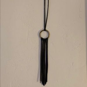 Leather Fringe Necklace
